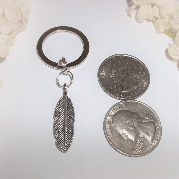 Keychain, Keyring, Feather Keychain, Gift Idea Her Him or Her Western NWT A044 - Picture 3 of 7